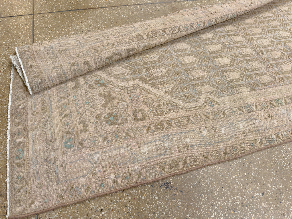 Vintage Persian Tabriz Long Runner, No.24187 - Staging