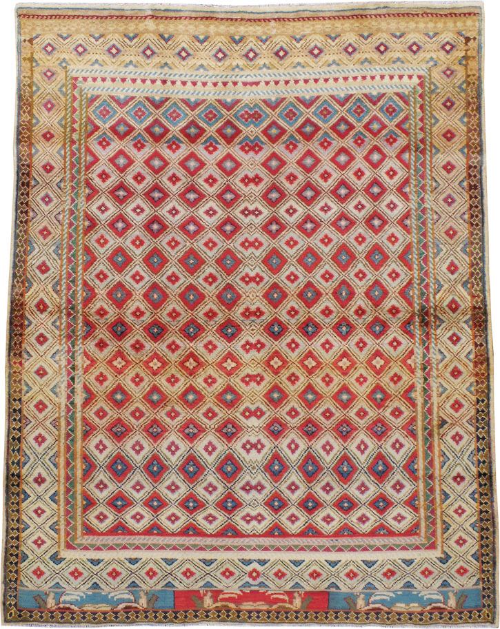 Vintage Persian Kashan Rug, No.24191 - Staging