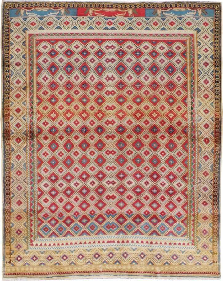 Vintage Persian Kashan Rug, No.24191 - Staging