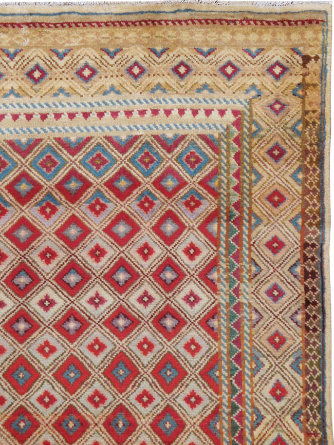 Vintage Persian Kashan Rug, No.24191 - Staging