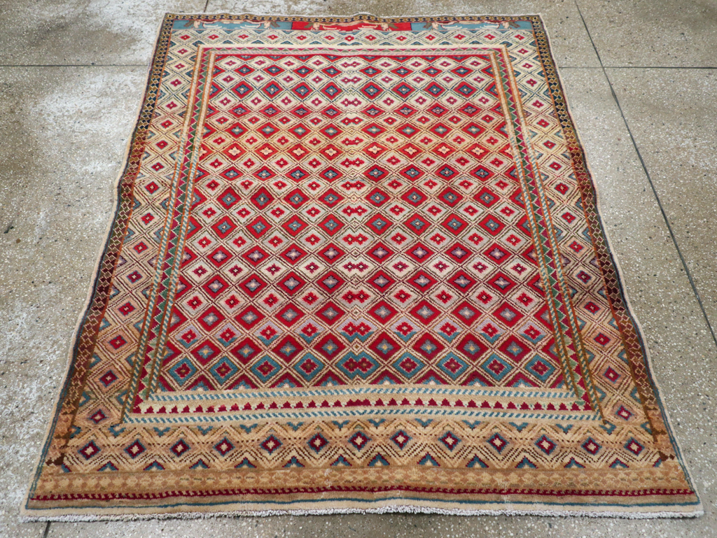 Vintage Persian Kashan Rug, No.24191 - Staging
