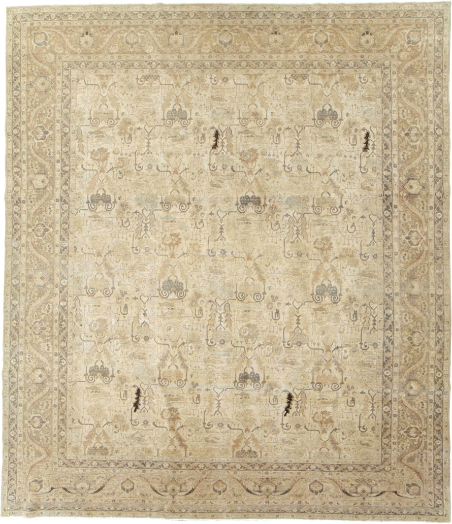 Antique Persian Tabriz Carpet, No.24192 - Staging