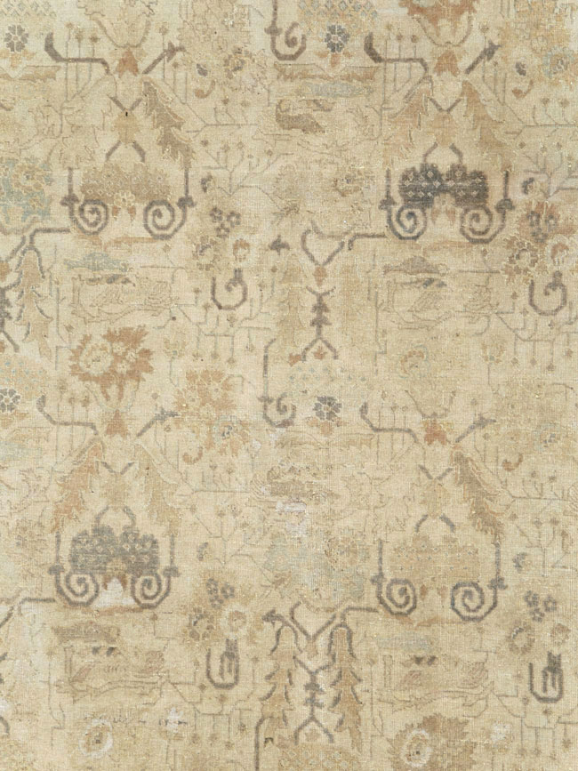 Antique Persian Tabriz Carpet, No.24192 - Staging