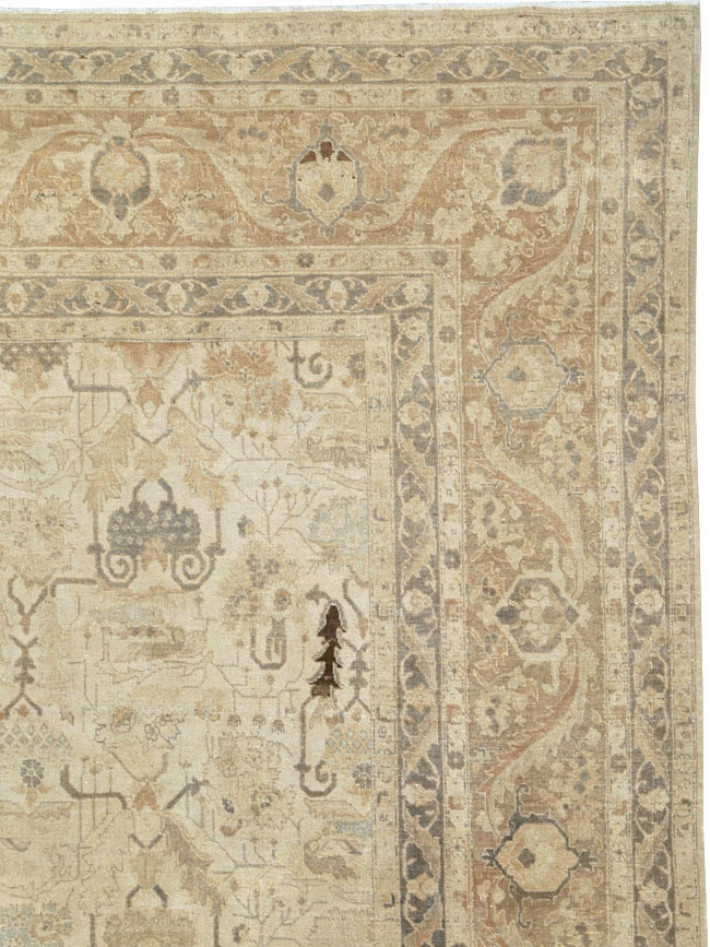 Antique Persian Tabriz Carpet, No.24192 - Staging
