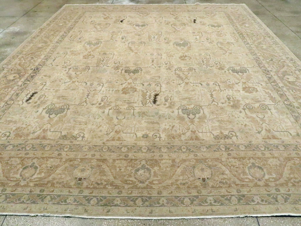 Antique Persian Tabriz Carpet, No.24192 - Staging