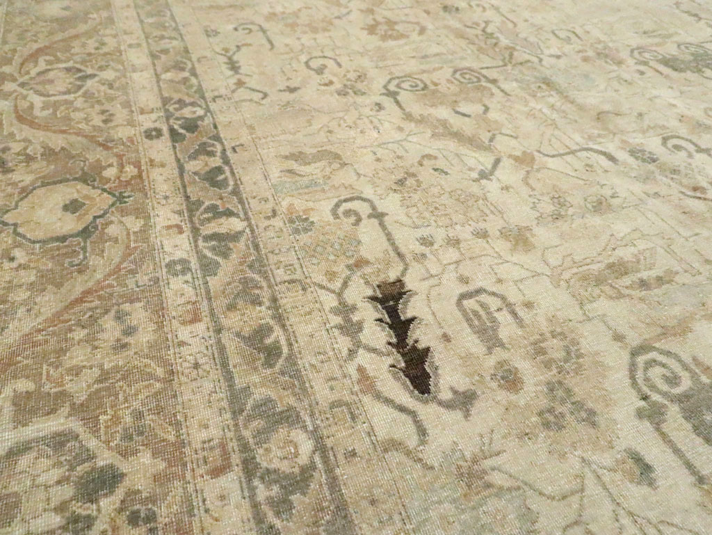 Antique Persian Tabriz Carpet, No.24192 - Staging