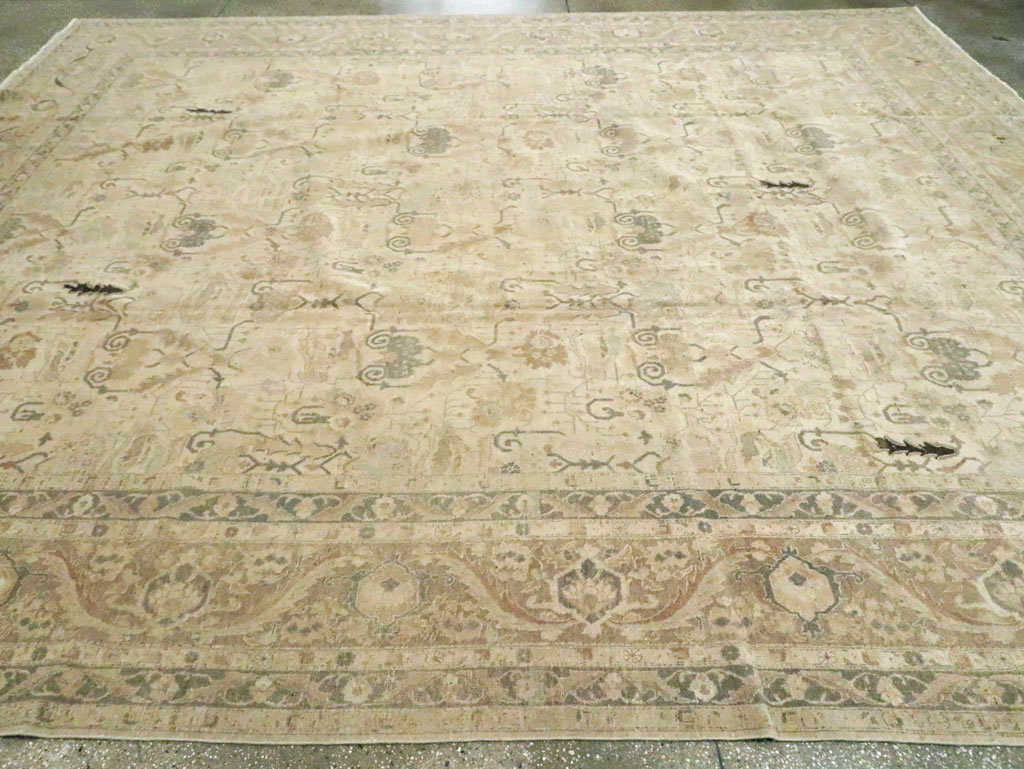 Antique Persian Tabriz Carpet, No.24192 - Staging