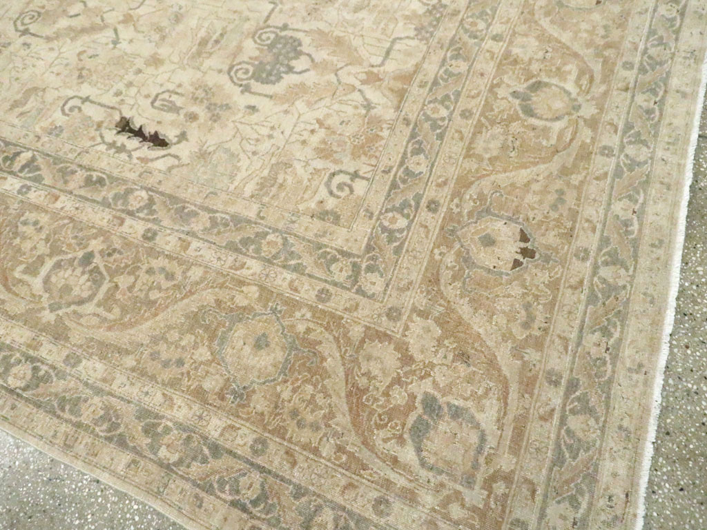 Antique Persian Tabriz Carpet, No.24192 - Staging