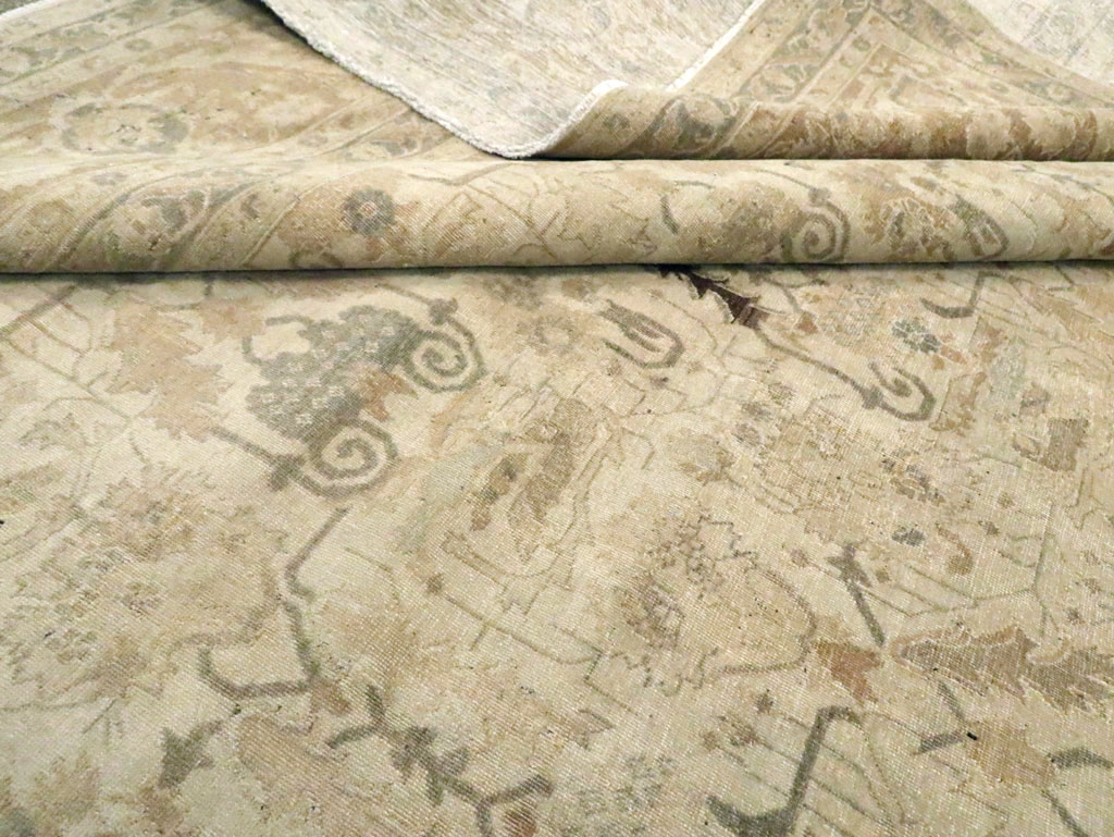 Antique Persian Tabriz Carpet, No.24192 - Staging