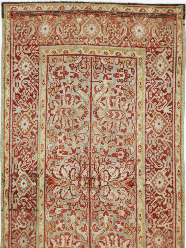 Antique Persian Mahal Wide Gallery Runner, No.24193 - Staging