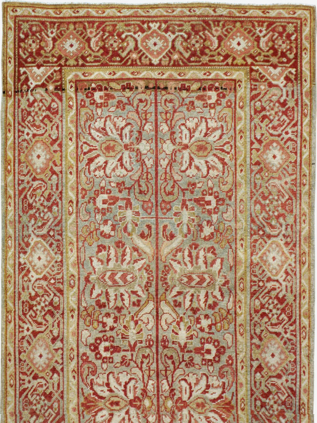 Antique Persian Mahal Wide Gallery Runner, No.24193 - Staging