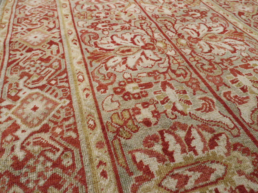 Antique Persian Mahal Wide Gallery Runner, No.24193 - Staging