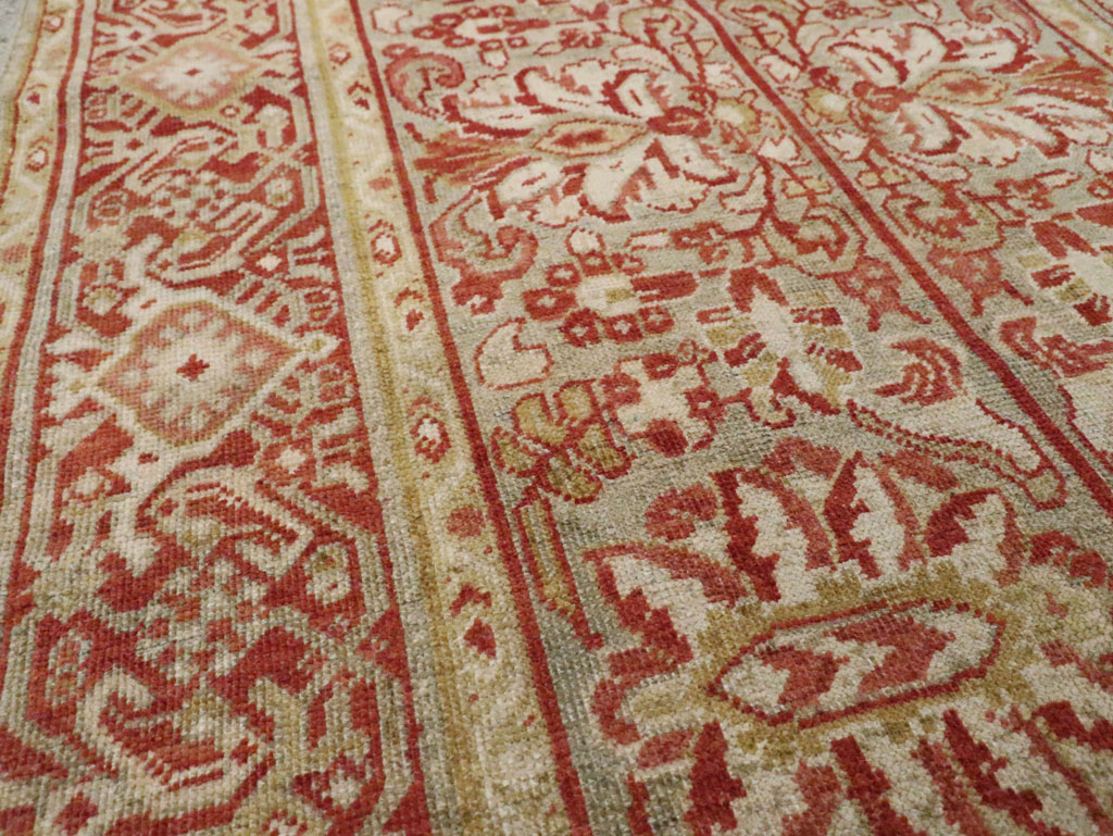 Antique Persian Mahal Wide Gallery Runner, No.24193 - Staging