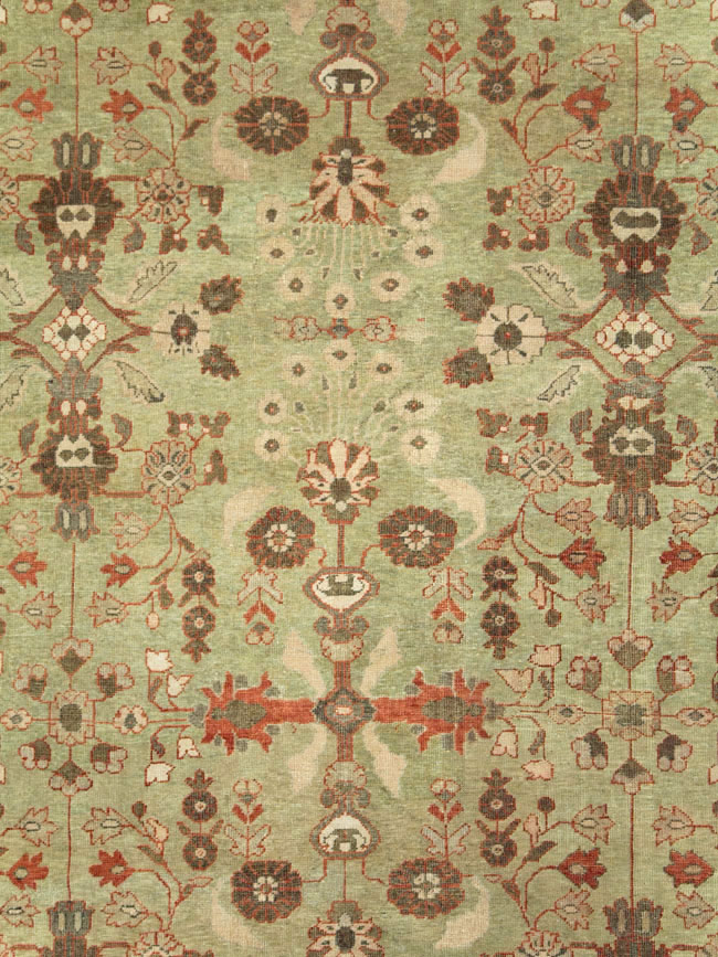 Antique Persian Mahal Oversize Carpet, No.24196 - Staging