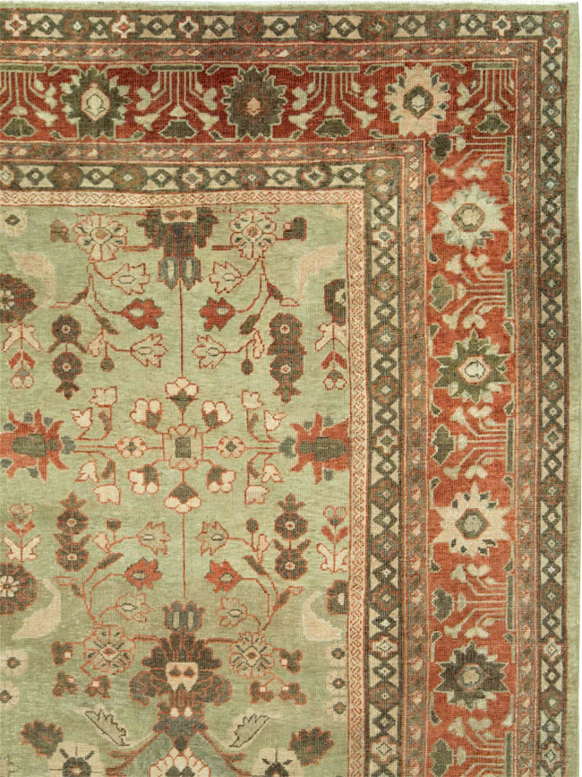Antique Persian Mahal Oversize Carpet, No.24196 - Staging