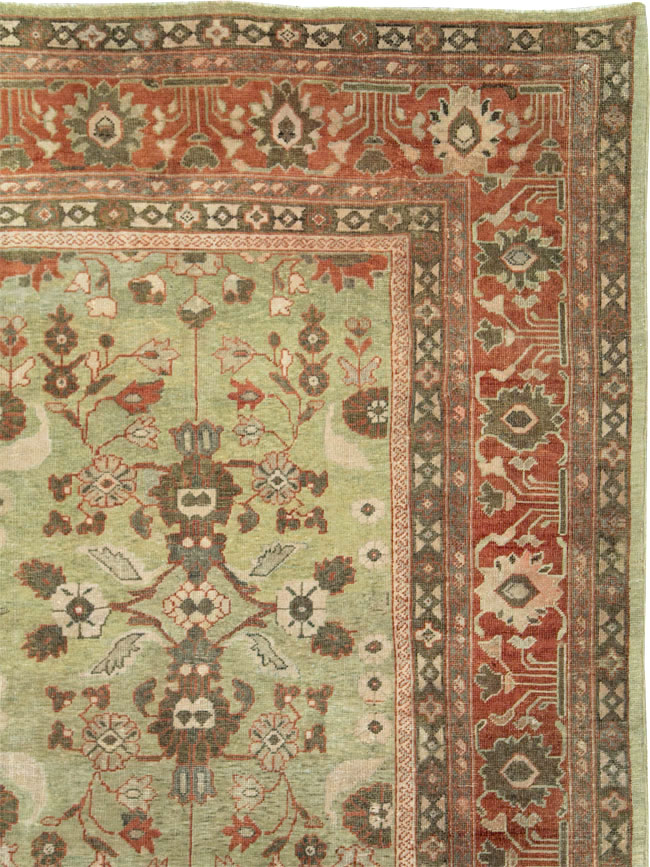 Antique Persian Mahal Oversize Carpet, No.24196 - Staging