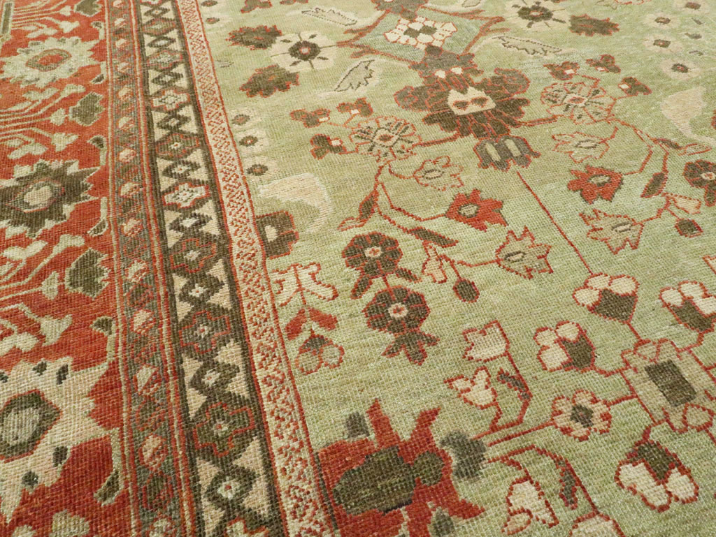 Antique Persian Mahal Oversize Carpet, No.24196 - Staging