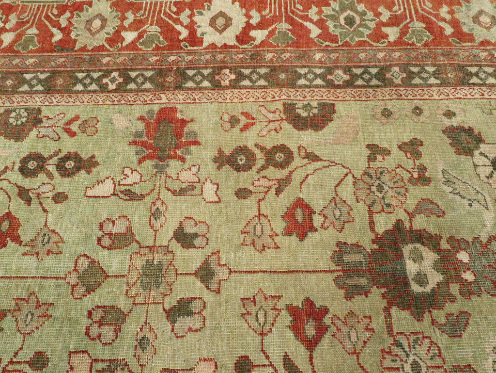 Antique Persian Mahal Oversize Carpet, No.24196 - Staging