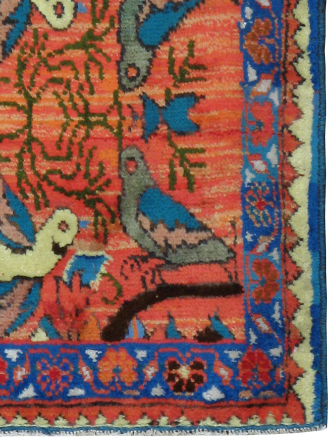 Vintage Persian Tabriz Pictorial Rug (Pair: 1 of 2), No.24198 - Staging