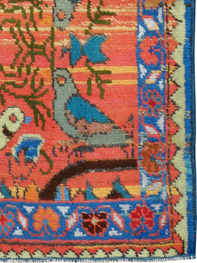 Vintage Persian Tabriz Pictorial Rug (Pair: 2 of 2), No.24199 - Staging