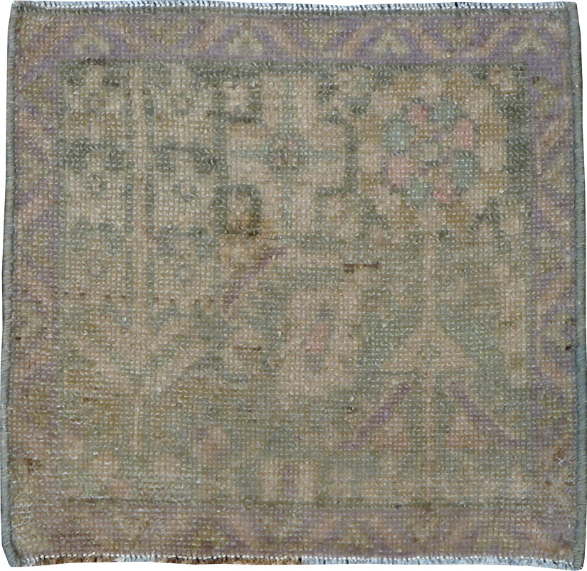 Vintage Persian Malayer Square Rug, No.24201 - Staging