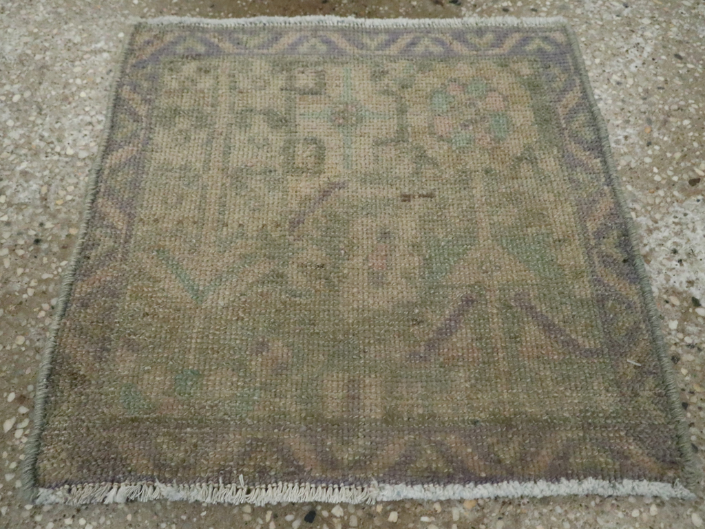 Vintage Persian Malayer Square Rug, No.24201 - Staging