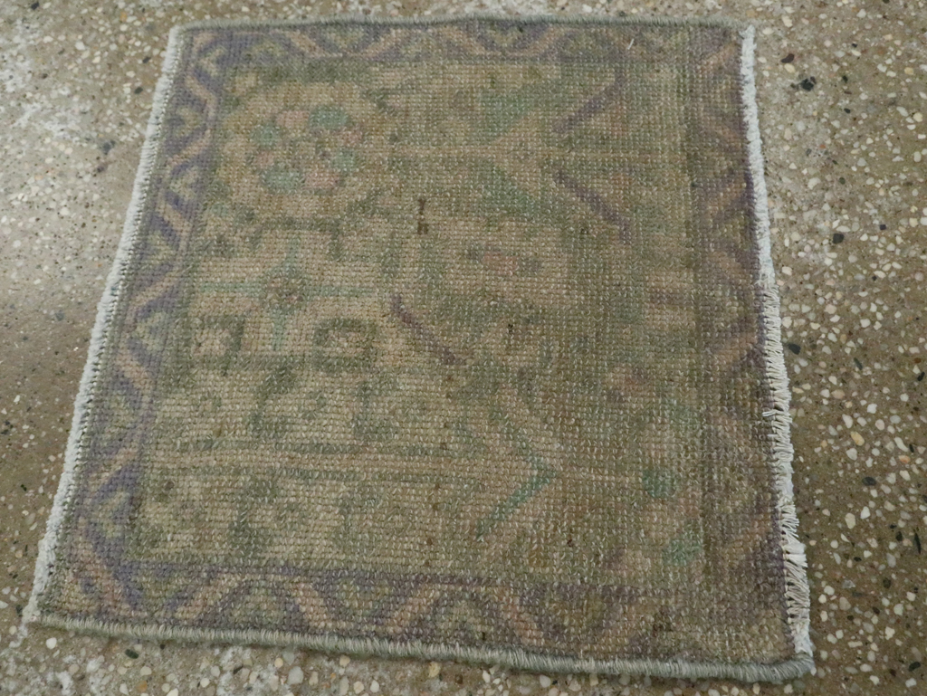 Vintage Persian Malayer Square Rug, No.24201 - Staging