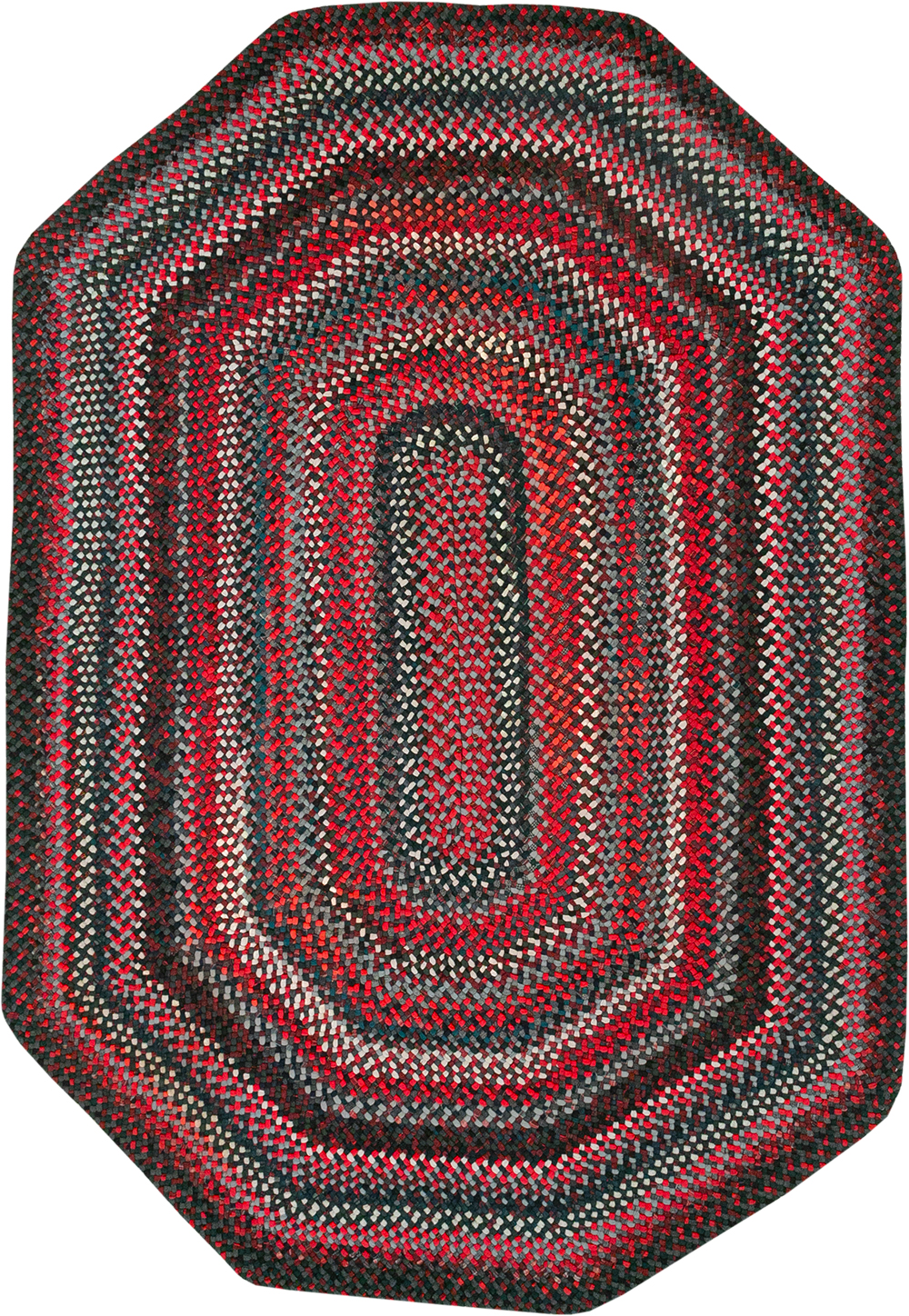 Vintage American Braid Rug, No.24209 - Staging
