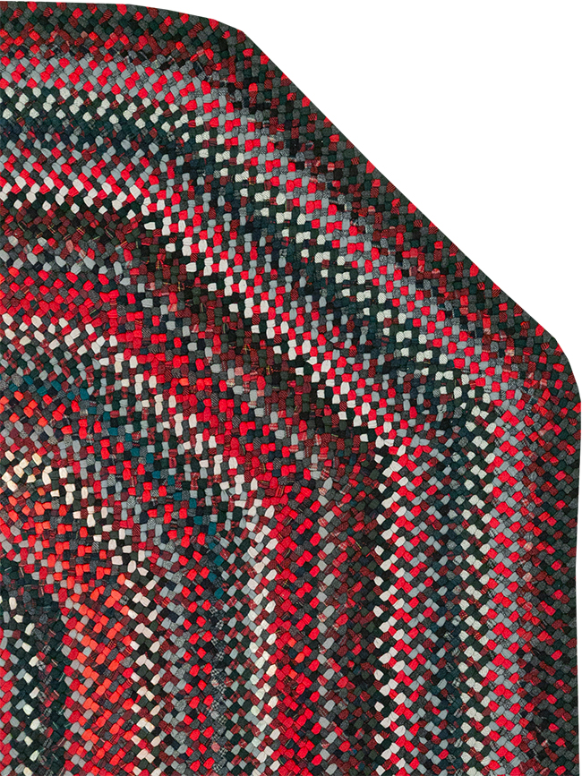 Vintage American Braid Rug, No.24209 - Staging