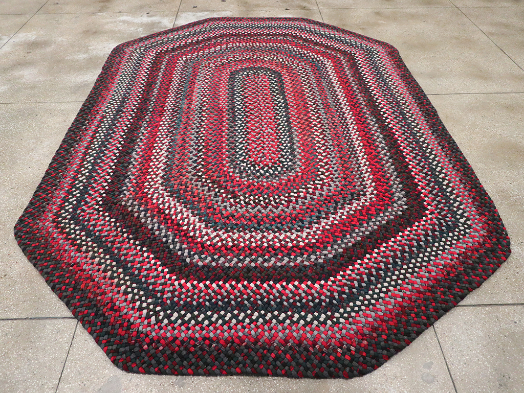 Vintage American Braid Rug, No.24209 - Staging