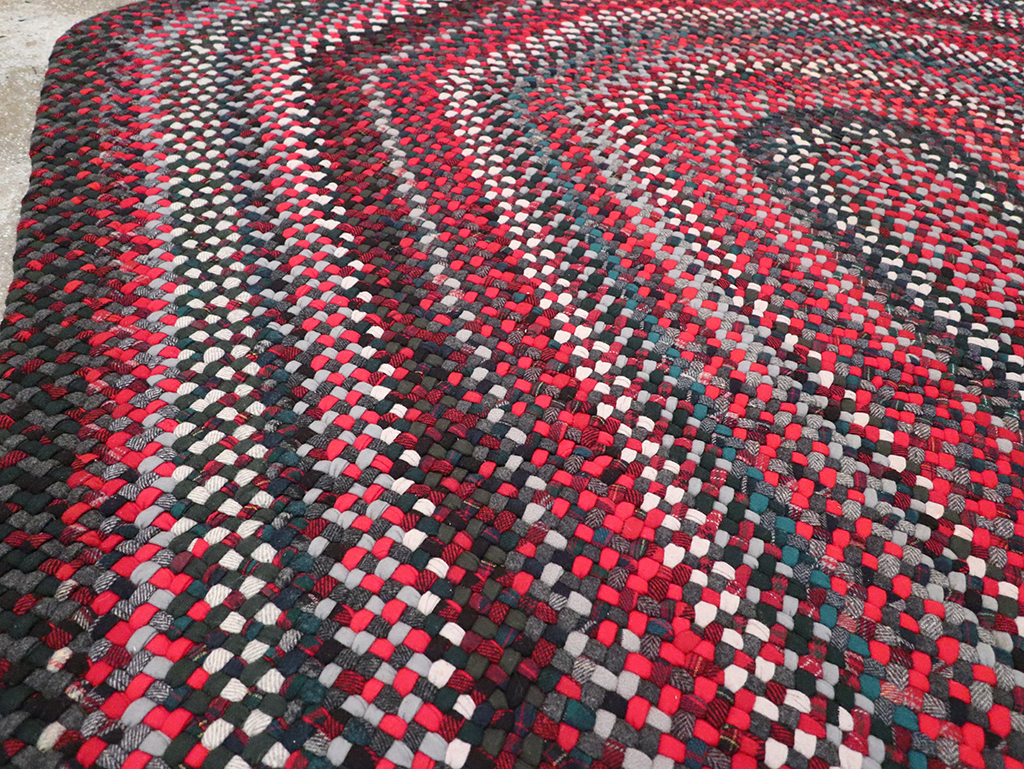 Vintage American Braid Rug, No.24209 - Staging