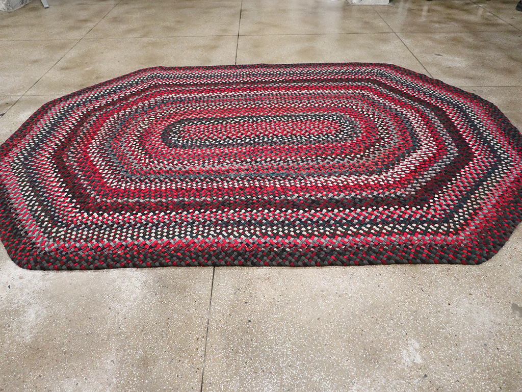 Vintage American Braid Rug, No.24209 - Staging