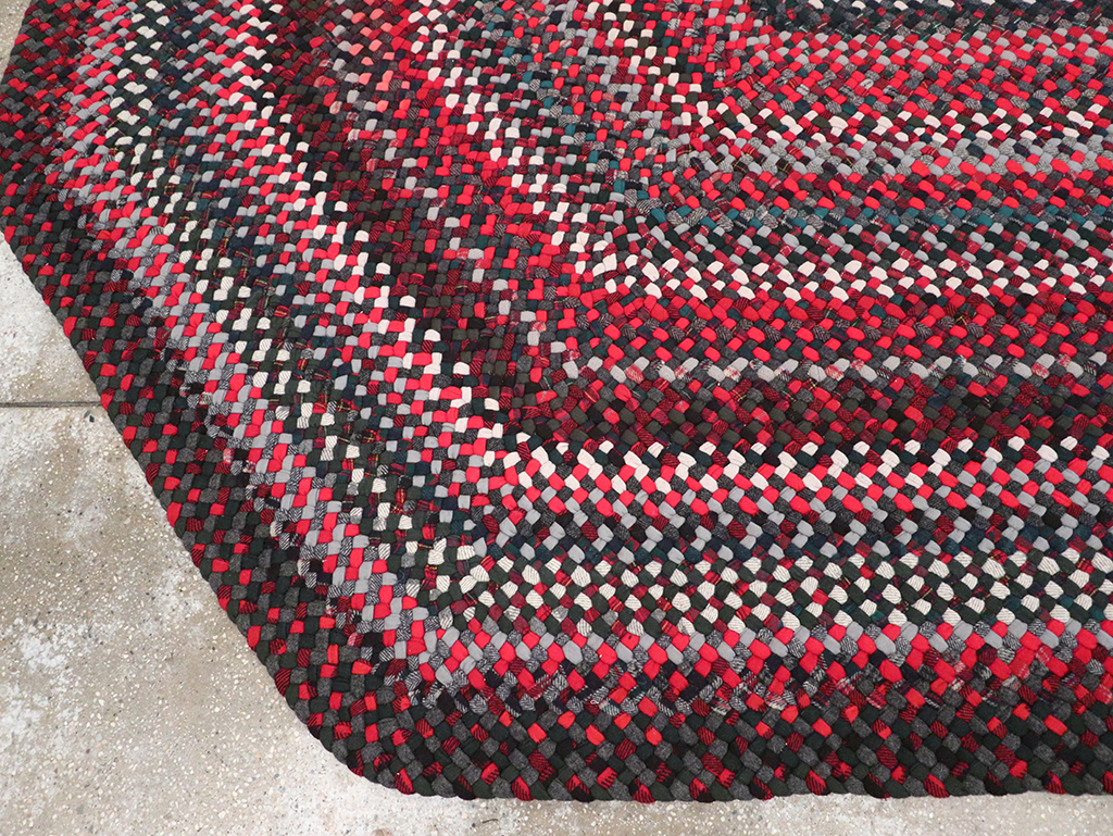 Vintage American Braid Rug, No.24209 - Staging