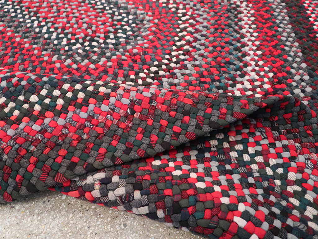 Vintage American Braid Rug, No.24209 - Staging