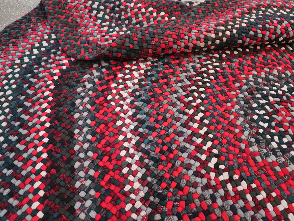 Vintage American Braid Rug, No.24209 - Staging