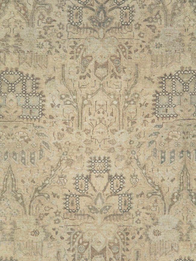 Vintage Persian Tabriz Accent Carpet, No.24210 - Staging