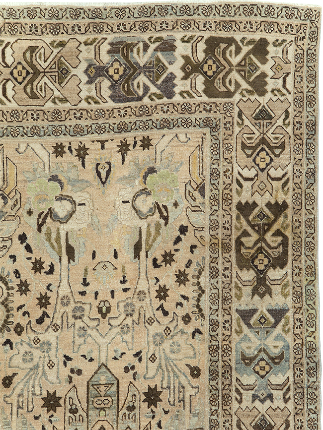 Antique Persian Tabriz Carpet, No.24216 - Staging