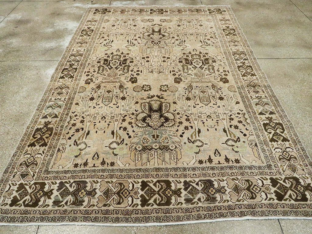Antique Persian Tabriz Carpet, No.24216 - Staging