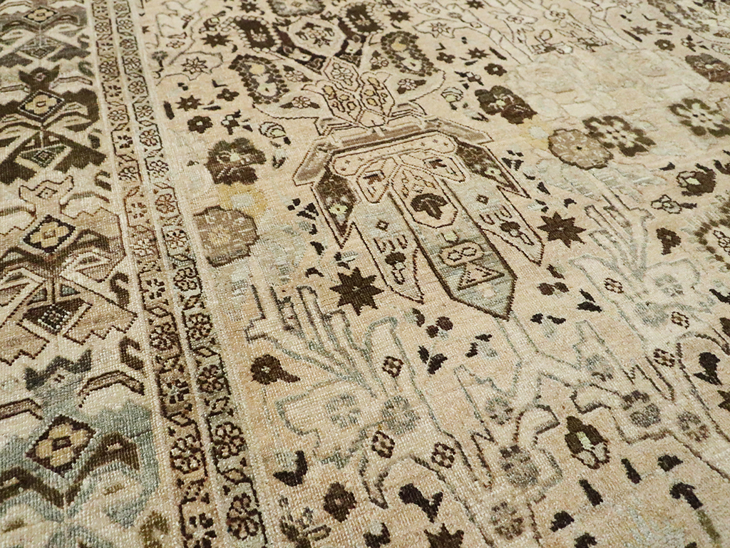 Antique Persian Tabriz Carpet, No.24216 - Staging
