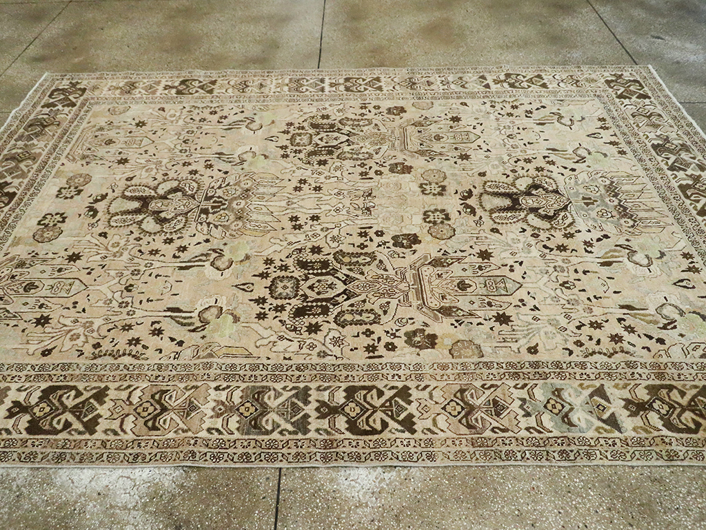 Antique Persian Tabriz Carpet, No.24216 - Staging