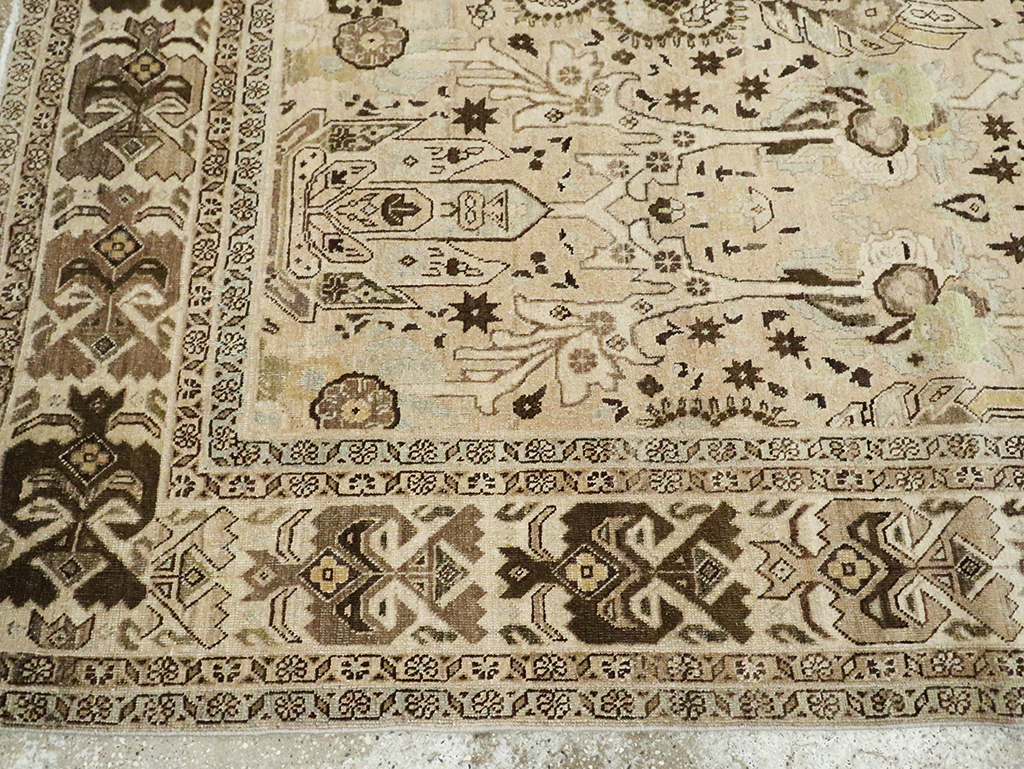 Antique Persian Tabriz Carpet, No.24216 - Staging