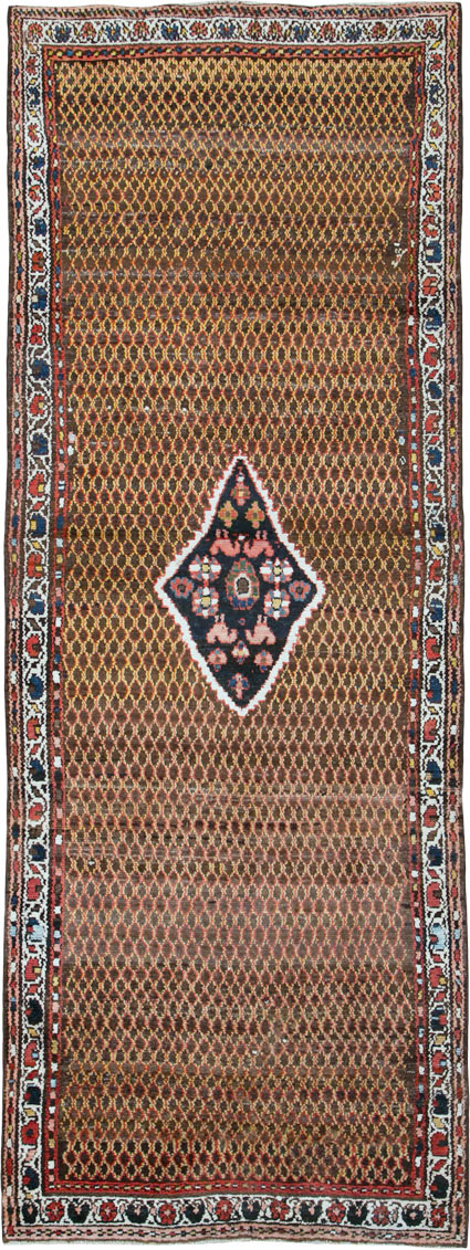 Vintage Persian Hamadan Carpet, No.24217 - Staging
