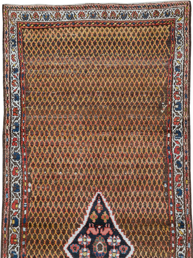 Vintage Persian Hamadan Carpet, No.24217 - Staging