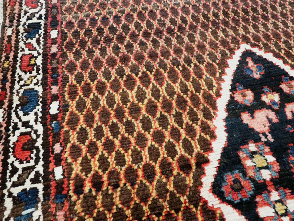 Vintage Persian Hamadan Carpet, No.24217 - Staging