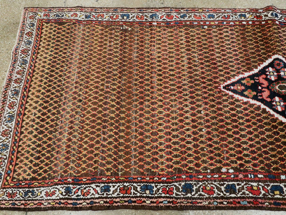 Vintage Persian Hamadan Carpet, No.24217 - Staging