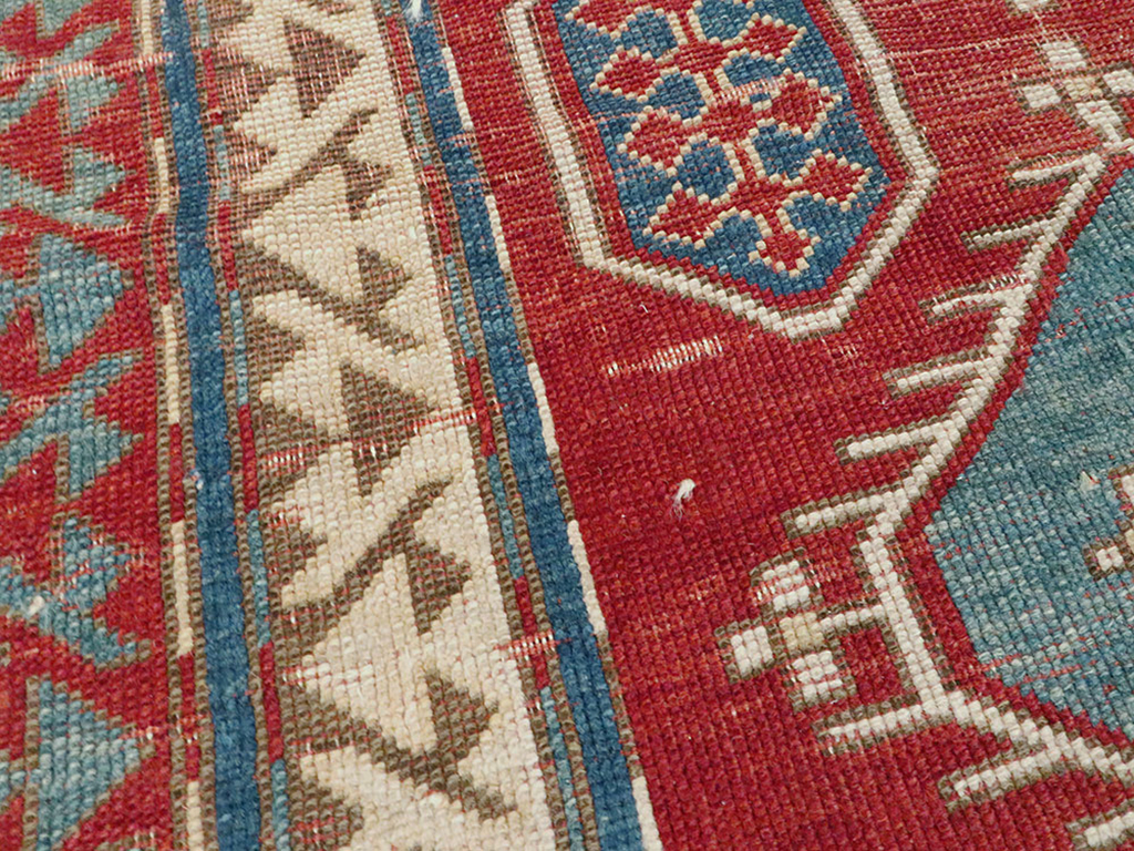 Antique Caucasian Kazak Rug, No.24221 - Staging