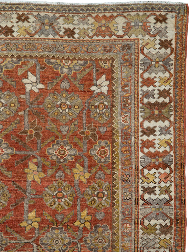 Antique Persian Bakhtiari Rug, No.24223 - Staging