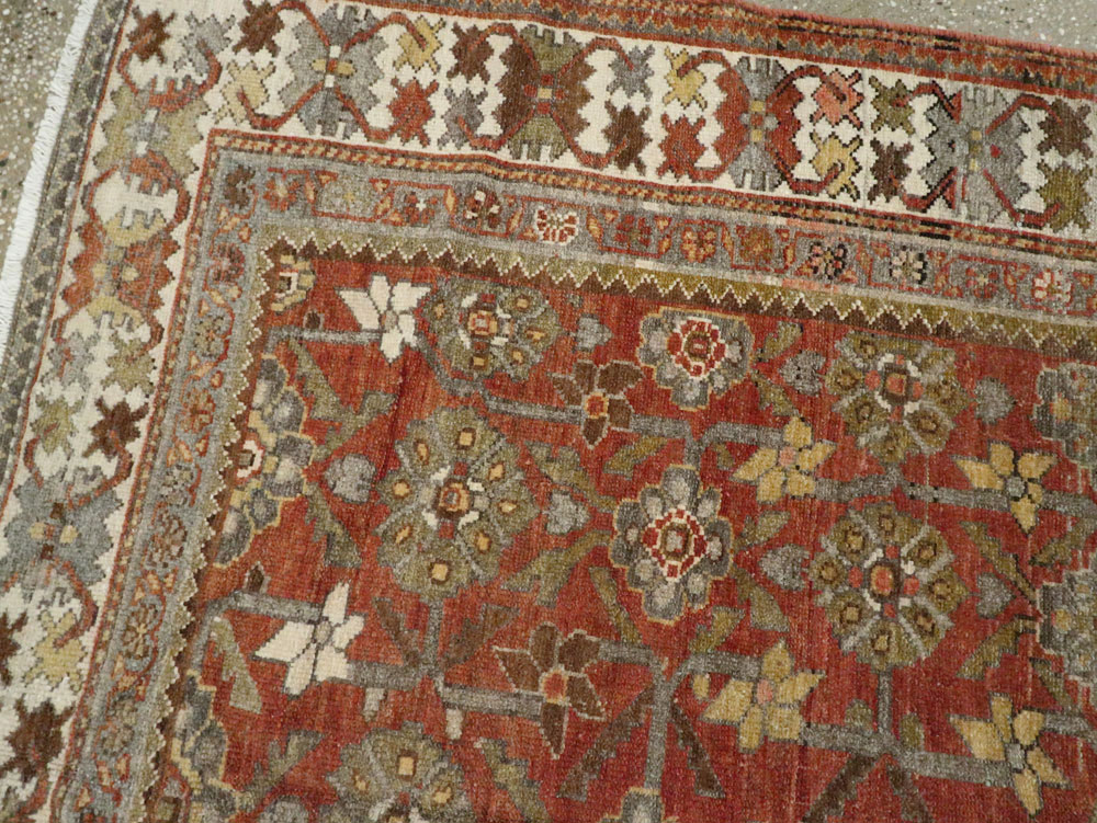 Antique Persian Bakhtiari Rug, No.24223 - Staging