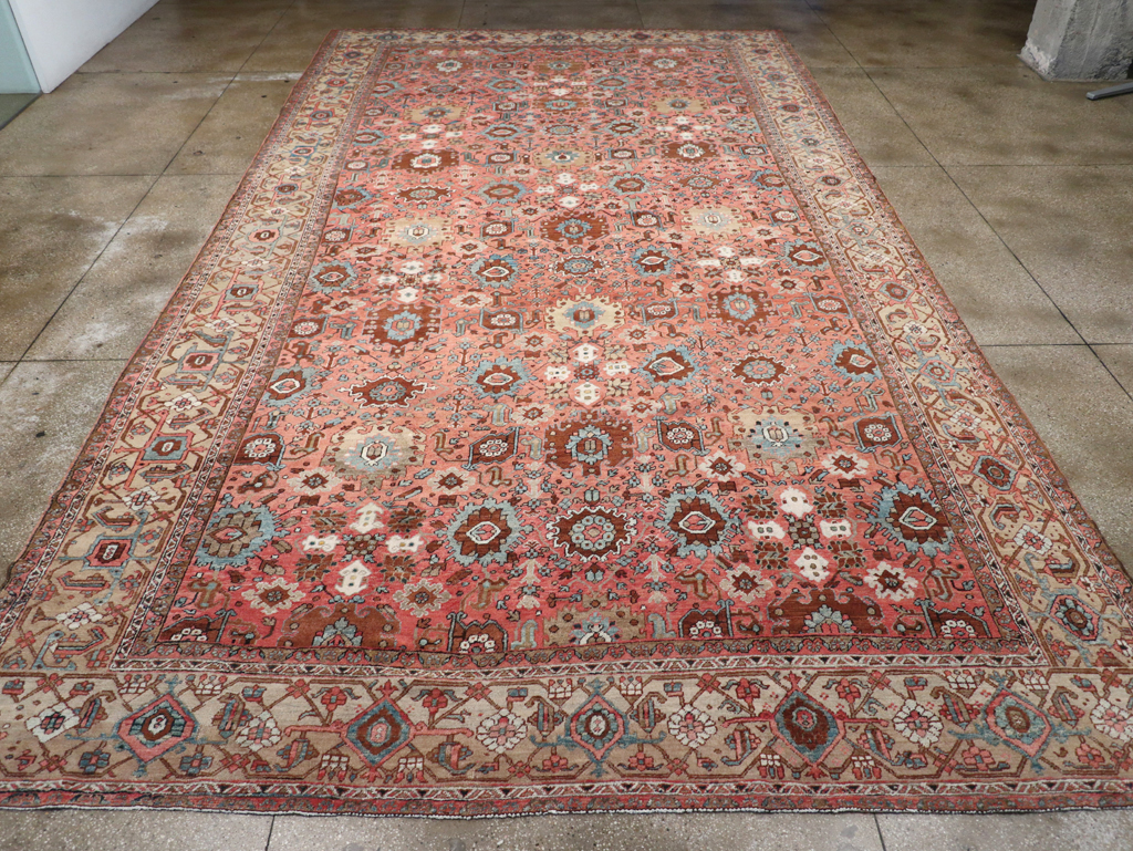 Antique Persian Heriz Carpet, No.24229 - Staging