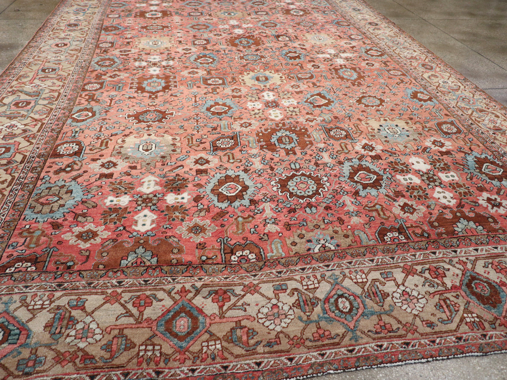 Antique Persian Heriz Carpet, No.24229 - Staging